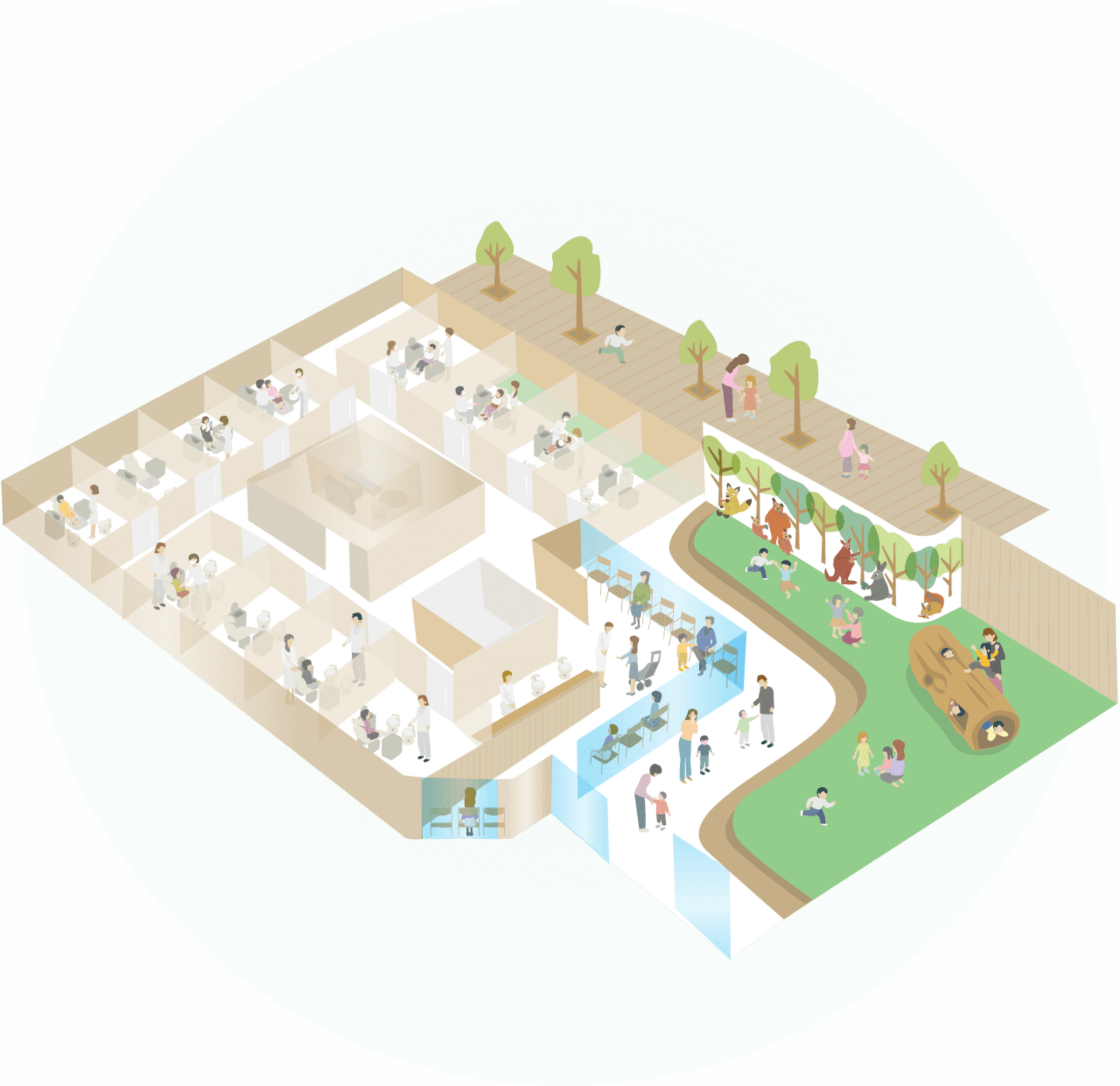和光第二診療所は130坪の大型診療所です